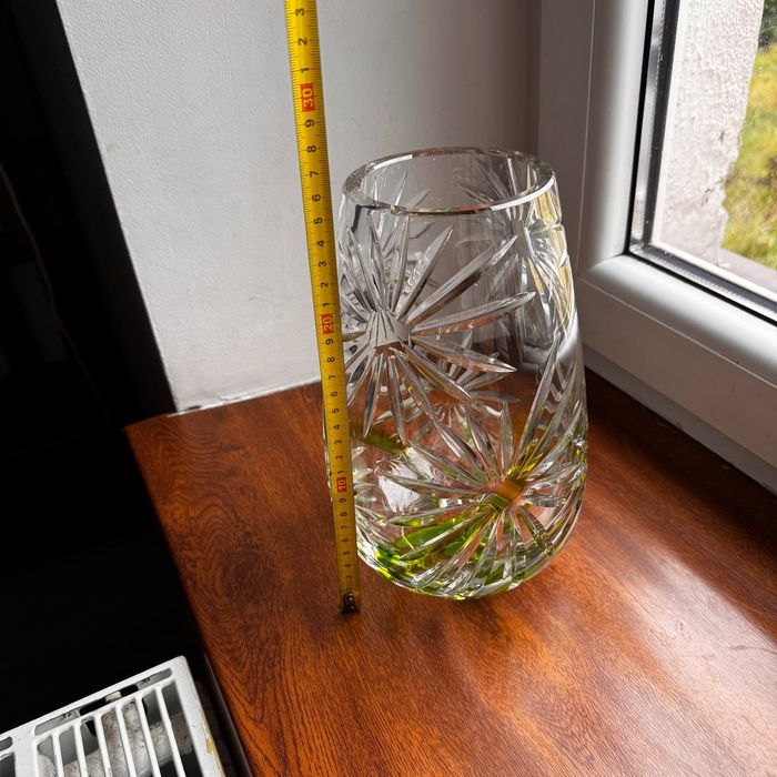 Wazon Huta Julia kolorowy kryształ PRL Unikatowy