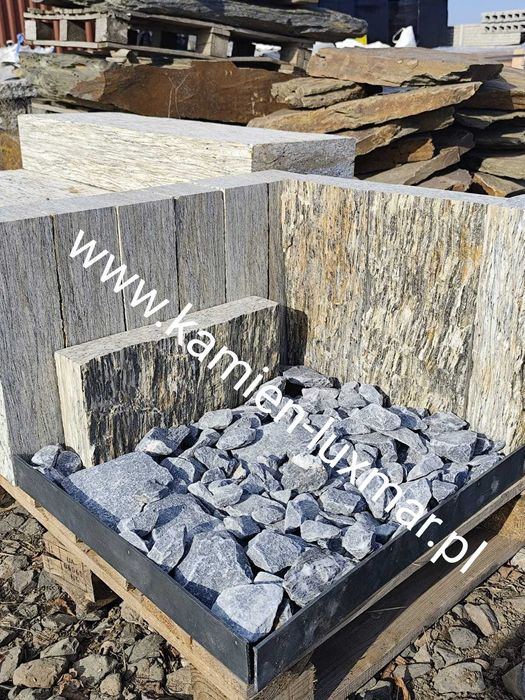 Kamień Crystal Graffito 32/63 mm, grafitowy kamień ogrodowy
