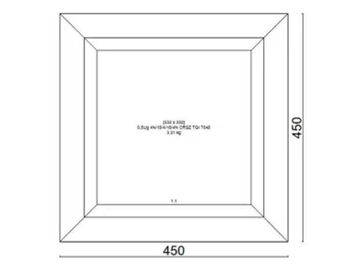Okno PCV Veka Plastikowe Stałe Białe Okno Trzyszybowe Do Piwnicy