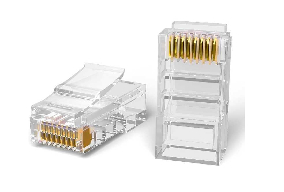 Ficha Conector Rj45 Cat 6 UTP para cabo de red Internet Wifi
