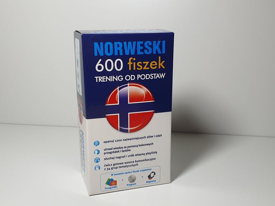 Fiszki norweski 600 sztuk