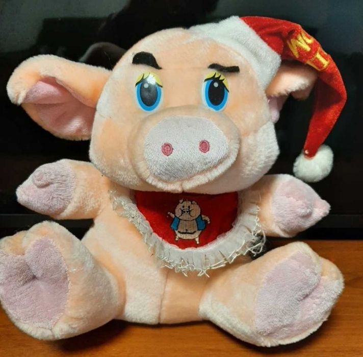 Свинка, поросенок Новый год, Дед мороз