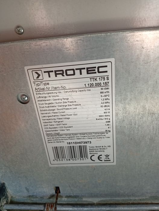 Осушувач повітря Trotek TTK  175 S.