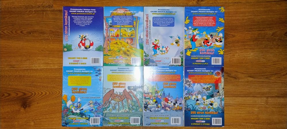 7522^6  Komiksy Gigant Poleca rok 2022 zestaw 234-241 Donald jak nowe