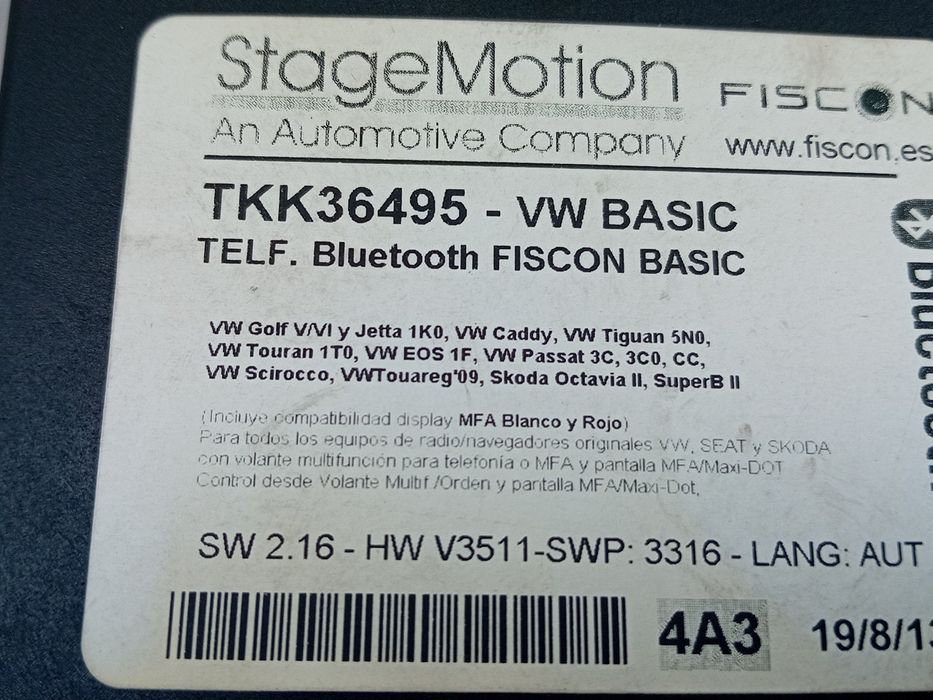 Módulo genérico VOLKSWAGEN Golf VI (5K1)