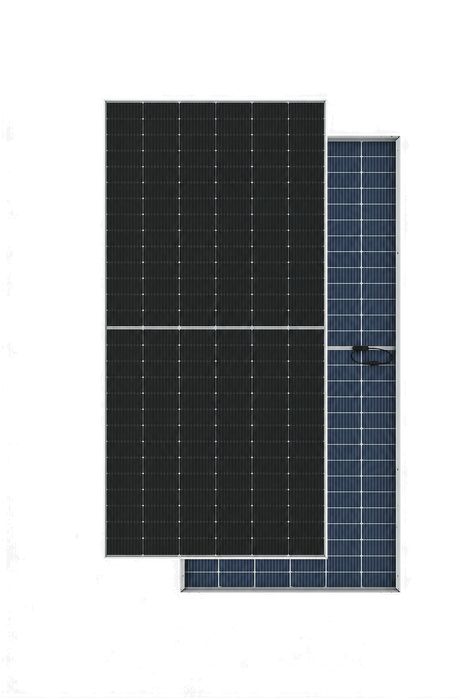Painel fotovoltaico LONGi 530W bifacial, moldura prateada