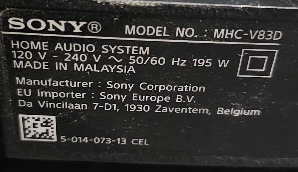 Duży głośnik Bluetooth Sony MHC-V83D