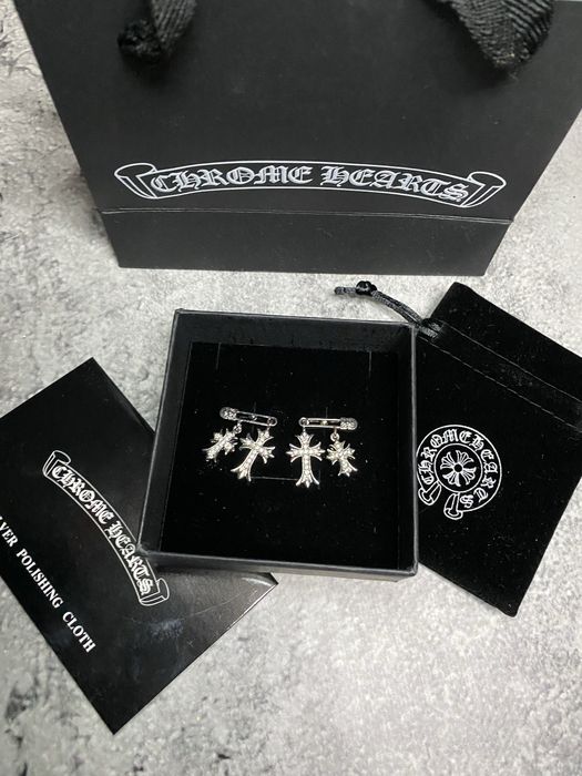 Сережки Chrome Hearts блискучі