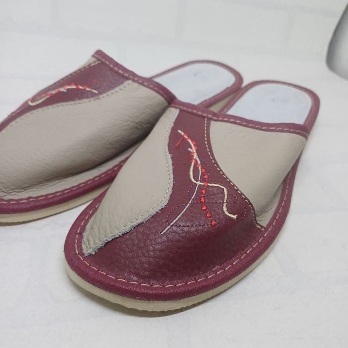 Pantofle kapcie góralskie skóra roz 40