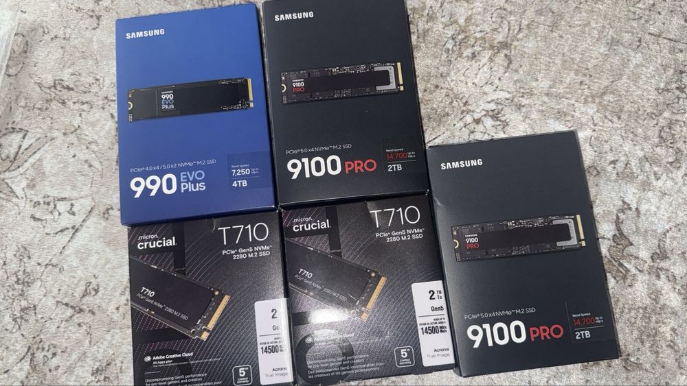 Ssd PCle 2-4TB new samsung crucial