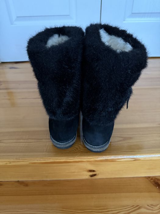 Czarne sniegowce roz 39 ( dl wkladki 25 cm)