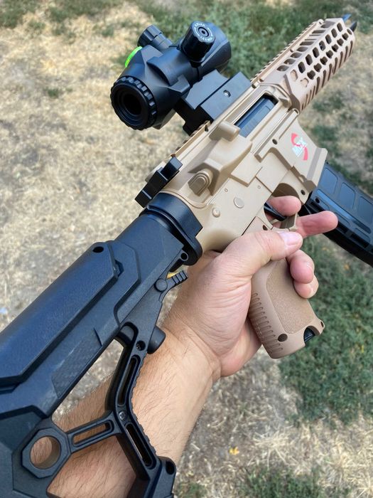 Іграшковий автомат MCX на орбізах РУХОМИЙ ЗАТВОР орбіган гель бластер