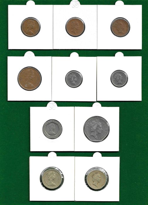 Coleção de (50) moedas - REINO UNIDO