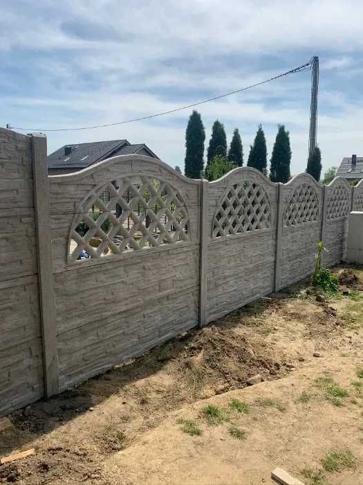 Ogrodzenie betonowe 39, płot betonowy. Ogrodzenia betonowe