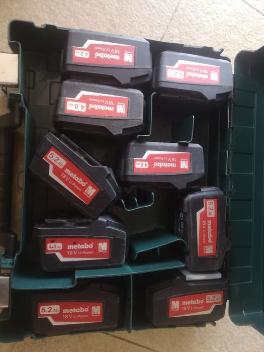 Шуруповерт метабо оригинал батарея, тушка,кейсы.