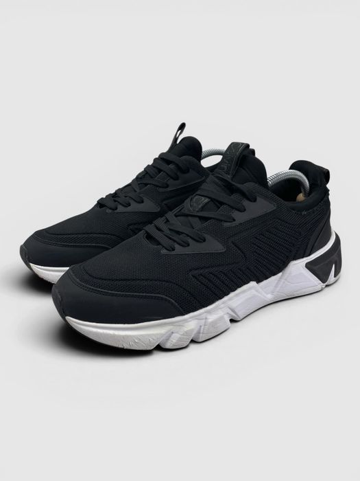 Buty Sportowe Calvin Klein Low Top Lace Up Knit Czarny Biały Rozmiar 42