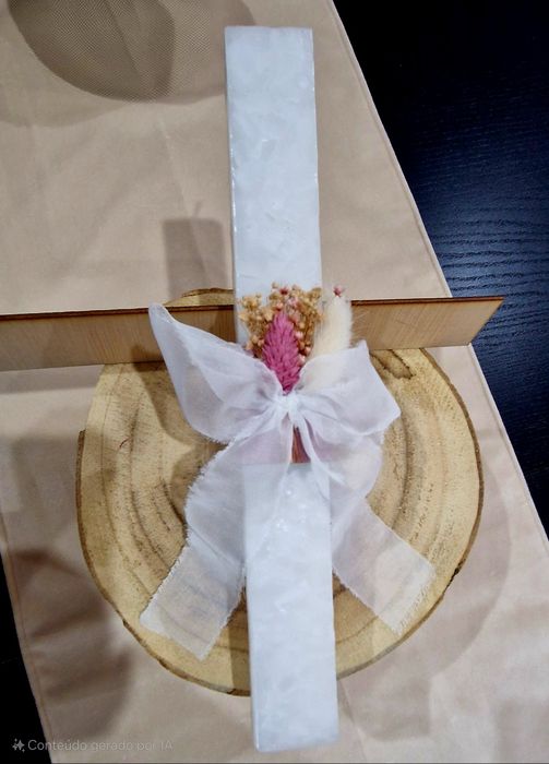 Vela batizado decorada