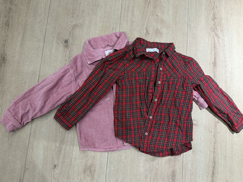 Вельветова сорочка в клітинку вельветовая рубашка Zara 110см 4-5років