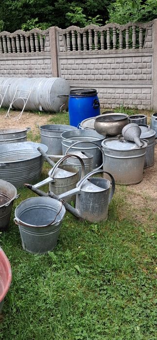 Wanny ocynkowane konewki I inne z czasów PRL
