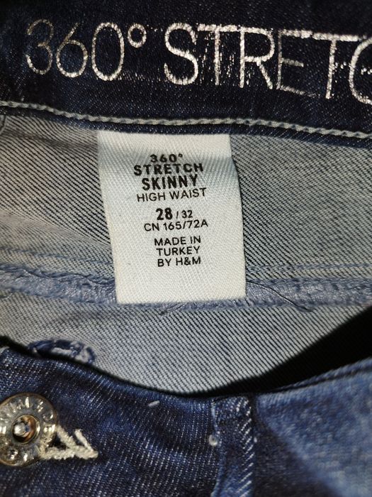 Spodnie jeansowe damskie 28/32 skinny h&m
