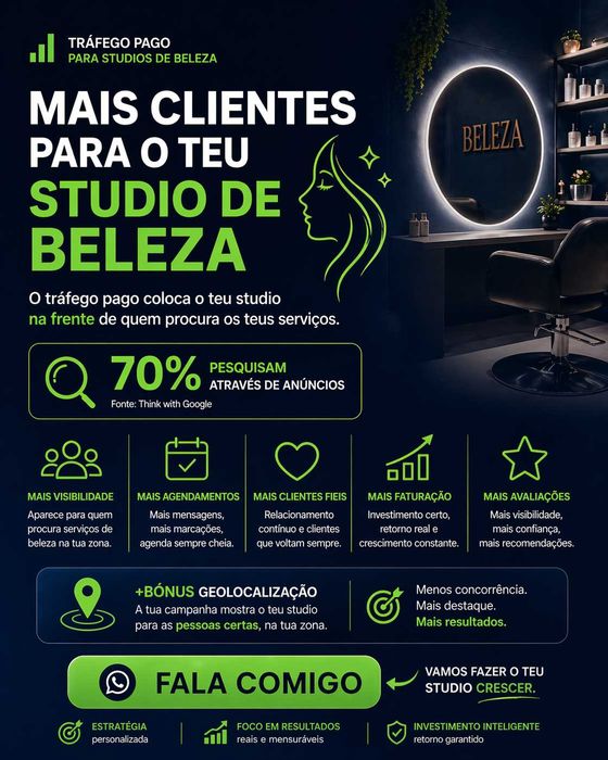 Tráfego Pago Profissional | Mais Clientes e Vendas Todos os Dias | Restaurantes, Oficinas, Estética, Saúde e Negócios Locais