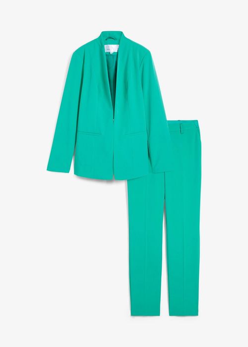 B.P.C garnitur kostium damski spodnium (2-elementy) szmaragdowy zielon
