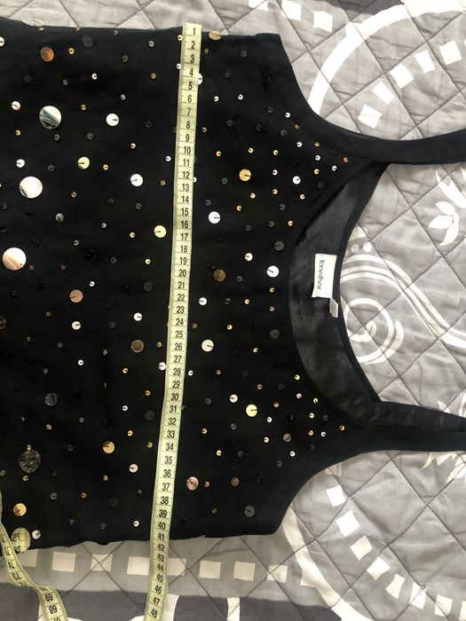 Bluzka z cekinami czarna rozmiar 36