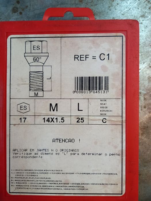 Kit Pernos de seguranca