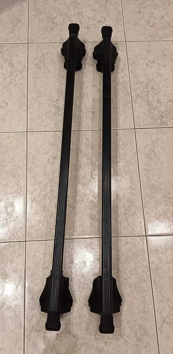 Barras Thule, pretas, para calhas de bicicleta, em ótimo estado