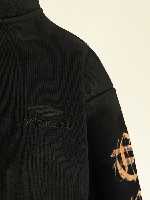 (M/L) Зіп-худі Balenciaga Heavy Metal Zip Hoodie.
