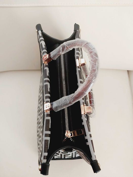 torebka elegancka - biało-czarna - nowa