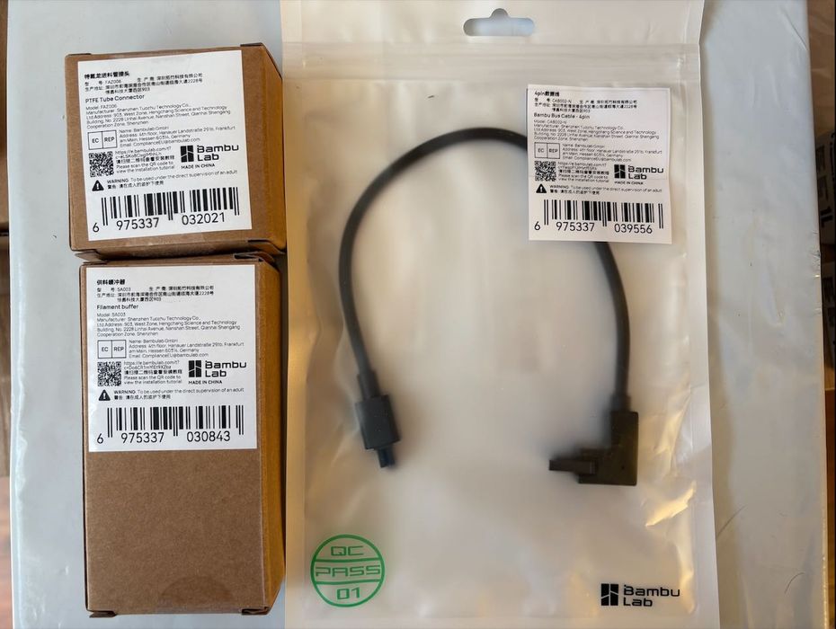 BUFOR zasilacz AMS Bambu AKCESORIA A1 P1s adaptery PTFE Oświetlenie