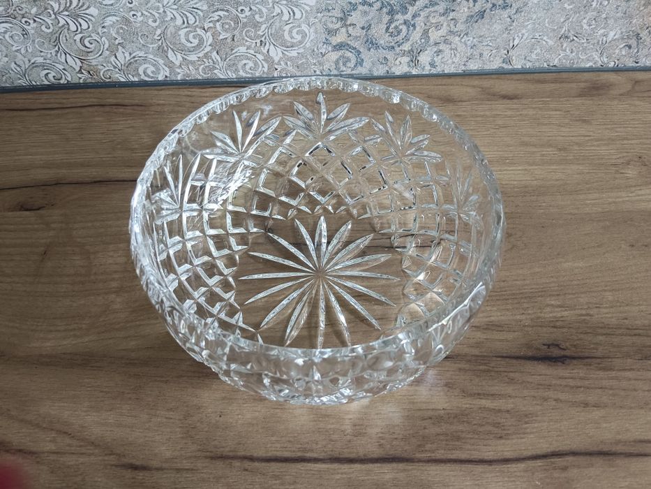 Kryształowa misa PRL stare szkło