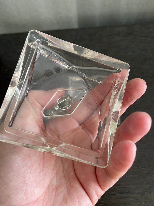 Conjunto de frascos de toucador em vidro/cristal com bandeja