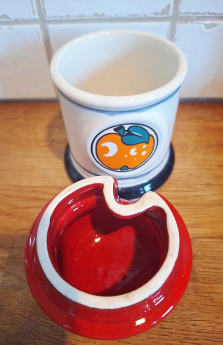 Słoik vintage, retro pojemnik na dżem, lata 70