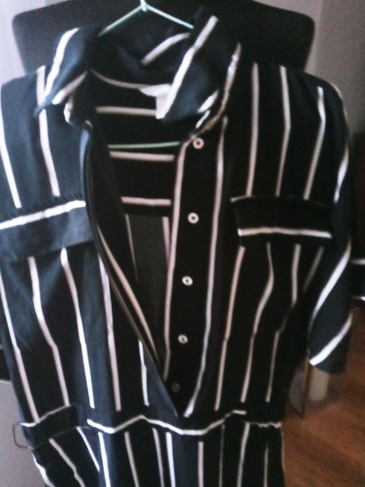 Kombinezon dlugi czarnobiale pasy HM 38