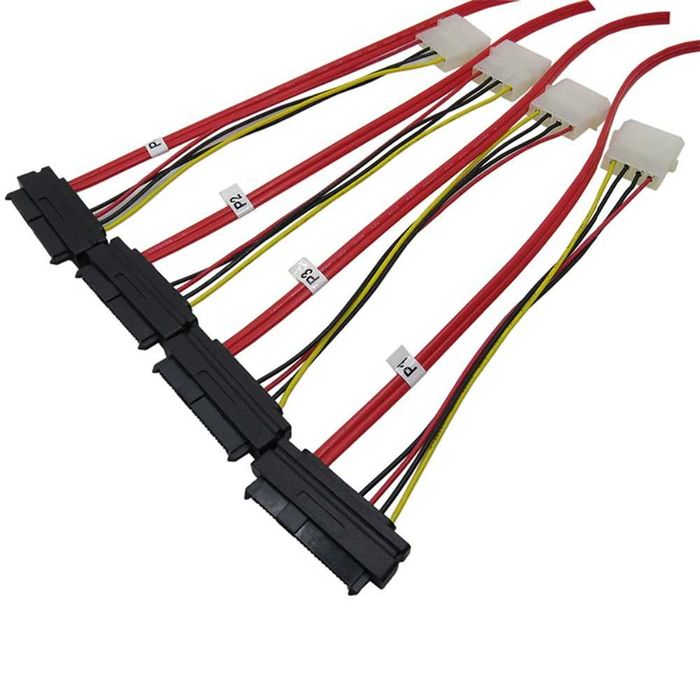 Кабель переходник miniSAS 36p SFF-8087 SFF-8643 на SATA SFF-8482 и M.2