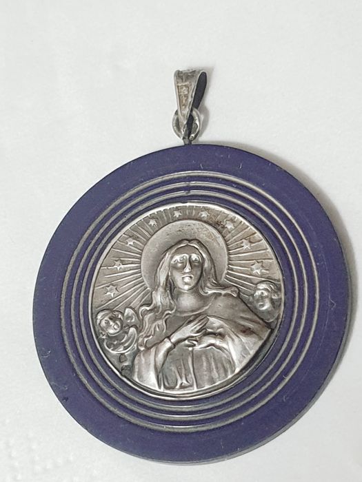 Antigo pendente da sorte Token c. imagem da N S da Imaculada Conceição