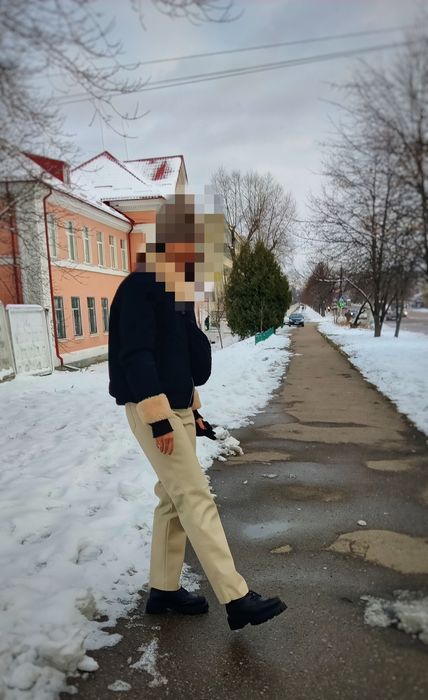 Famo зимові шкіряні брюки на утеплювачі