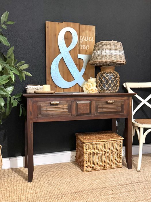 aparador, consola, mesa, secretaria, oriental, teca, rustica