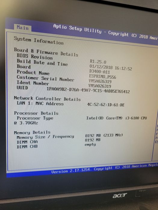 Комп'ютер, ПК, системний блок Fujitsu i3-6100/DDR4 8Gb