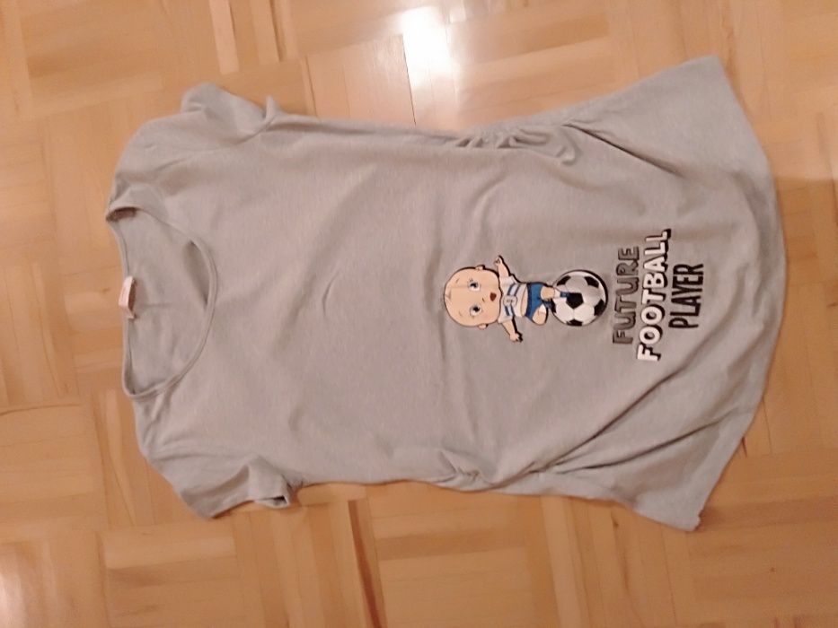 Spodnie ciążowe, jeansy, t-shirt, ubrania ciążowe, rozmiar S