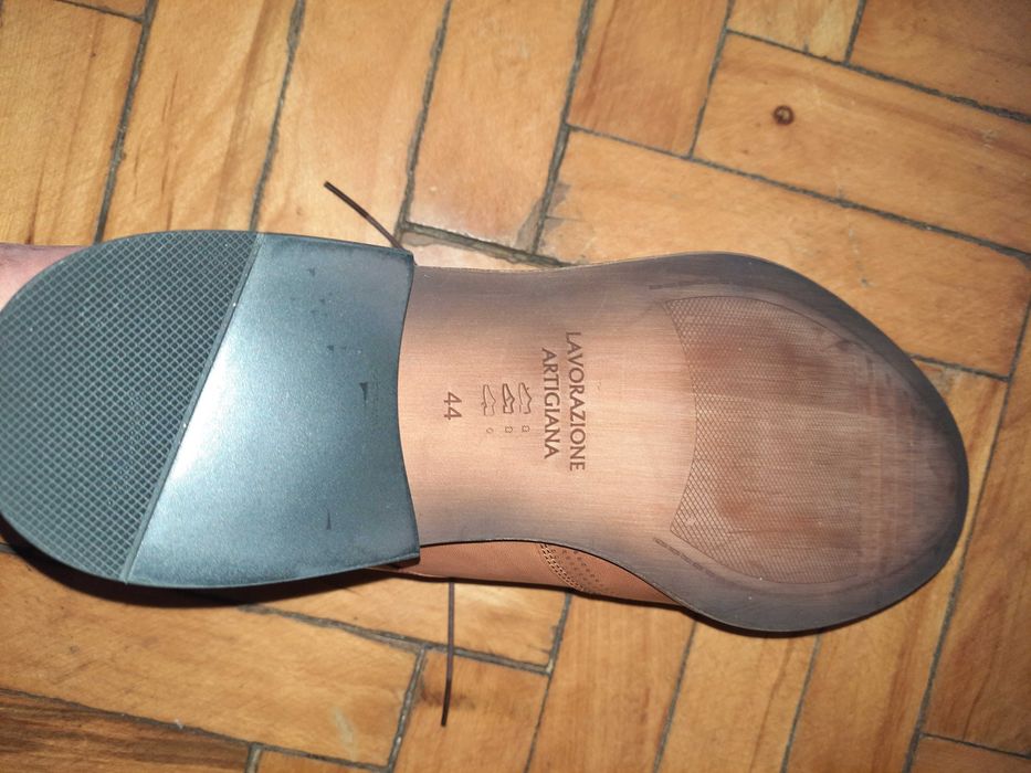 Buty skórzane jasny brąz