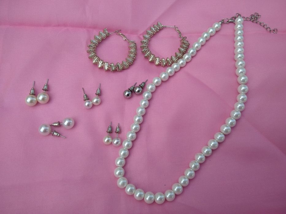 Свадебные серьги бусы с жемчугом для свадьбы