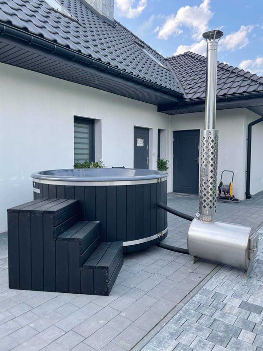 PRODUCENT Ruska Bania Ogrodowa Jacuzzi HOT TUB - piec zewnętrzny