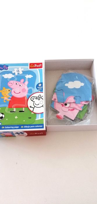 duże puzzle dla dzieci ze świnka peppa 2+ kolorowanka gigant baby