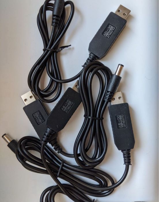 Кабель для роутера від павербанка DC USB 5v 9v 12v інтернет без світла