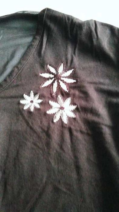 Bluzka ciążowa t-shirt roz. S/36 brązowa #794