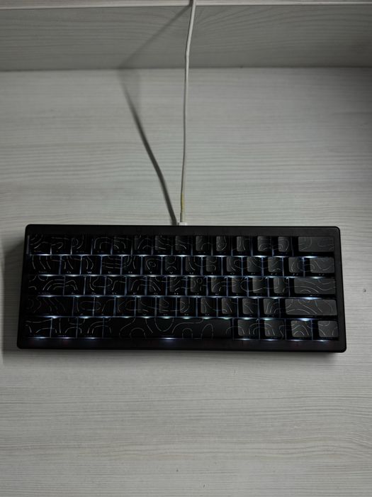 Кейкапи, з волнами білі-чорні