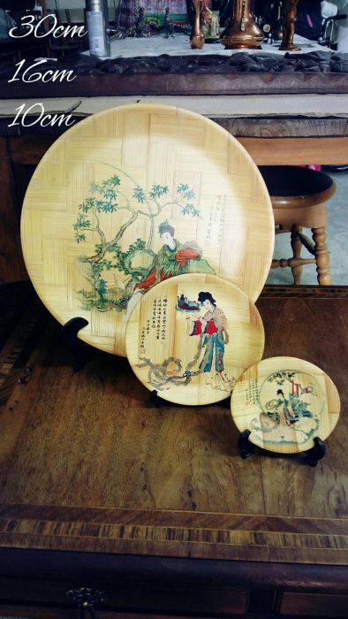 Conjunto de 3 Pratos chineses, bonitos.